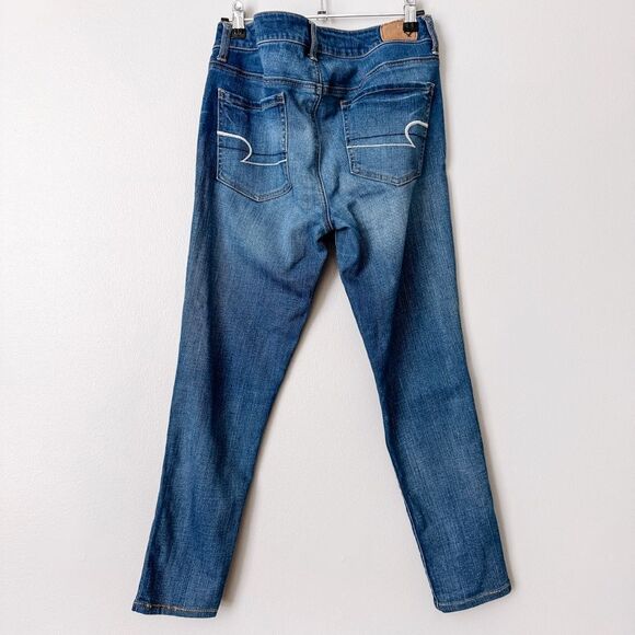 American Eagle Super Stretch Jegging Medium Wash Size 8 - Picture 4 of 8